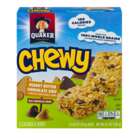 Quaker Chewy Granola Bars Peanut Butter Chocolate Chips 8CT PKG