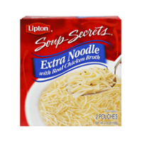 Lipton Soup Secrets Extra Noodle with Chicken Broth 2CT 4.9oz PKG