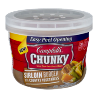 Campbell's Chunky Soup Bowl Sirloin Burger Vegetables 15.25oz BWL