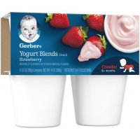 Gerber Yogurt Blends Strawberry 3.5oz 4CT PKG