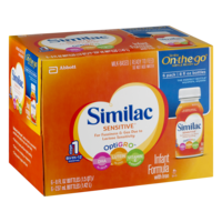 Similac Sensitive Infant Formula Ready To Feed with Iron for Fussiness & Gas 6PK of 8oz BTLS