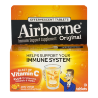 Airborne Effervescent Health Formula Tablets Zesty Orange 10CT