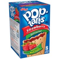 Kellogg's Pop-Tarts Unfrosted Strawberry 8CT 14.7oz Box