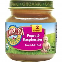 Earth's Best Organic Baby Food 2nd Pears and Raspberries 4oz. Jar