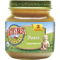 Earth's Best Organic Baby Food 2nd Pears 4oz Jar
