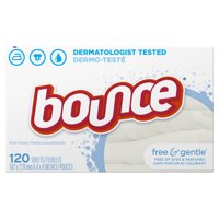 Bounce Fabric Softener Sheets Free of Dyes & Perfumes 120CT