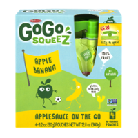 Materne GoGo Squeez Apple Banana Applesauce On The Go 3.2oz Pouch 4PK