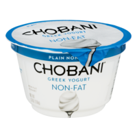 Chobani Non-Fat Greek Yogurt Plain 5.3oz Cup