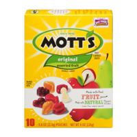 Mott's All Natural Fruit Snacks .8oz Pouches 10CT Box product image