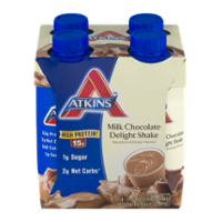 Atkins Milk Chocolate Delight Shake 4CT 11oz EA