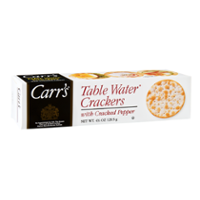 Carr's Table Water Crackers With Cracked Pepper 4.25oz Box