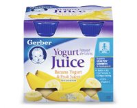 Gerber Yogurt Juice Banana Yogurt & Fruit Juices 4Pk 4oz Bottles