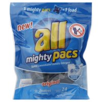 All Mighty Pacs 4x Concentrated Laundry Detergent Original 24 Packs