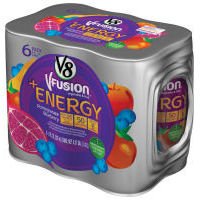 V8 V-Fusion Energy Drink Pomegranate Blueberry 6Pk 8oz Cans