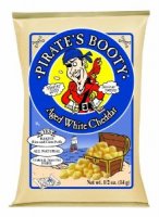 Pirate's Booty All Natural Puffed Rice & Corn Snack Aged White Cheddar .5oz Snack Bag 1CT