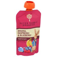 Peter Rabbit Organics Raspberry, Banana & Blueberry Fruit Snack 4oz Pouch
