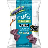 Tostitos Simply Organic Tortilla Chips Blue Corn 8.25oz Bag product image