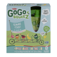 Materne GoGo Squeez Gimme Five Applesauce On The Go 3.2oz Pouch 4PK product image