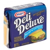 Kraft Deli Deluxe Sharp Cheddar Cheese Singles 12CT 8oz PKG