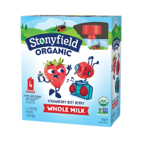 Stonyfield Whole Milk Strawberry-Beet-Berry Yogurt 4PK 3.5oz Pouches product image