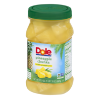Dole Pineapple Chunks in 100% Juice 23.5oz Jar