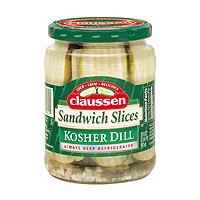 Claussen Sandwich Slices Pickles Dill Kosher 20oz Jar