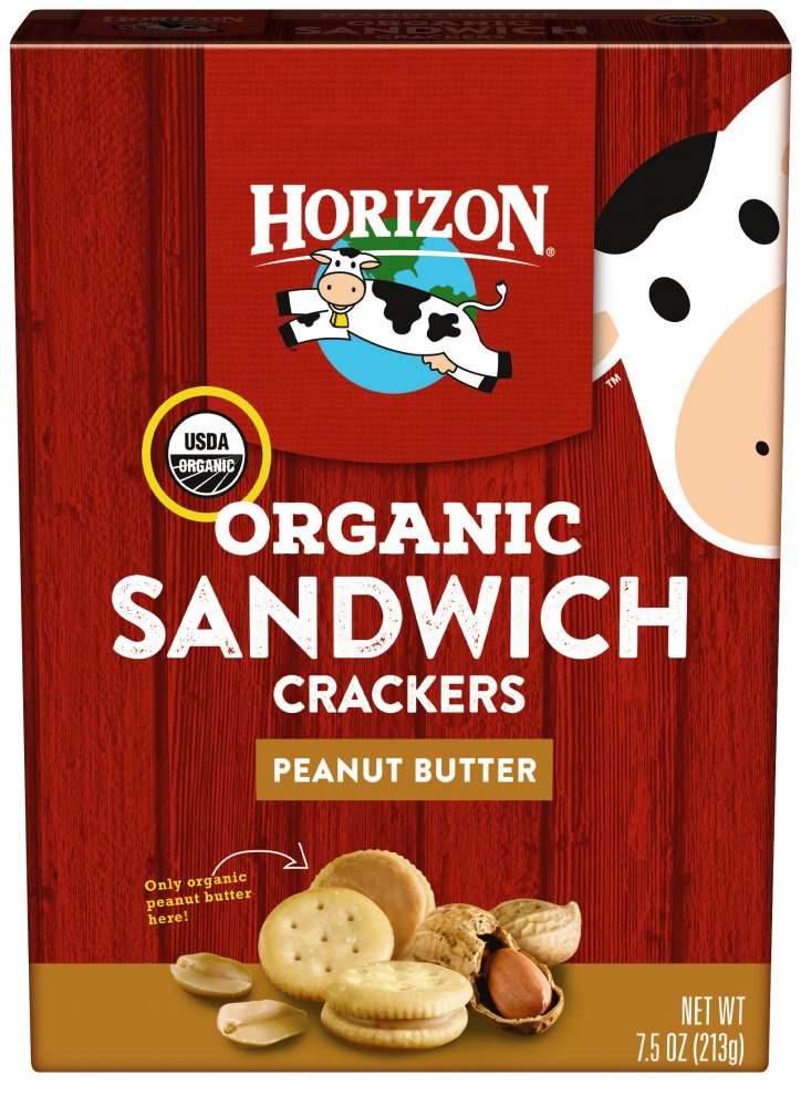 Horizon Organic Sandwich Crackers Peanut Butter 7.5oz Box Garden Grocer