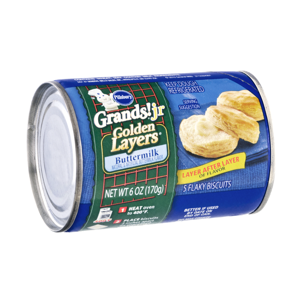 Pillsbury Grands Jr Golden Layers Buttermilk Flaky Biscuits 5CT 6oz PKG